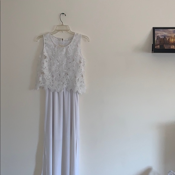 Tea n Cup Dresses & Skirts - RARE! Tea & Cup White Maxi Lace Dress